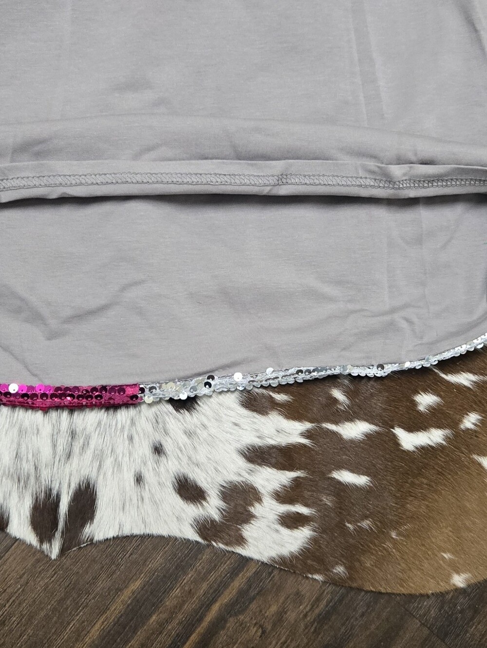 Silver and Pink Sequin Fringe Dress - Picture 5 of 7